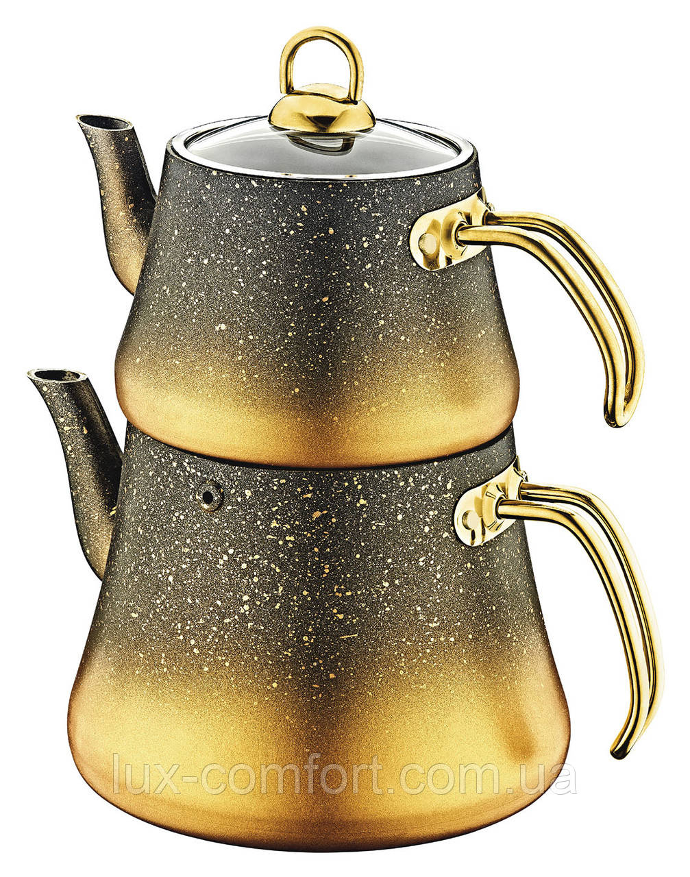 Чайник подвійний з антипригарним покриттям (1,8/3,75 л), (Туреччина), OMS 8200-XL-Gold - Lux-Comfort