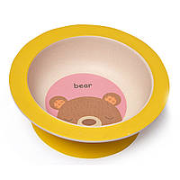 Тарелка глубокая детская 15 см Медвежонок Fissman 9467 бамбуковое волокно - Lux-Comfort