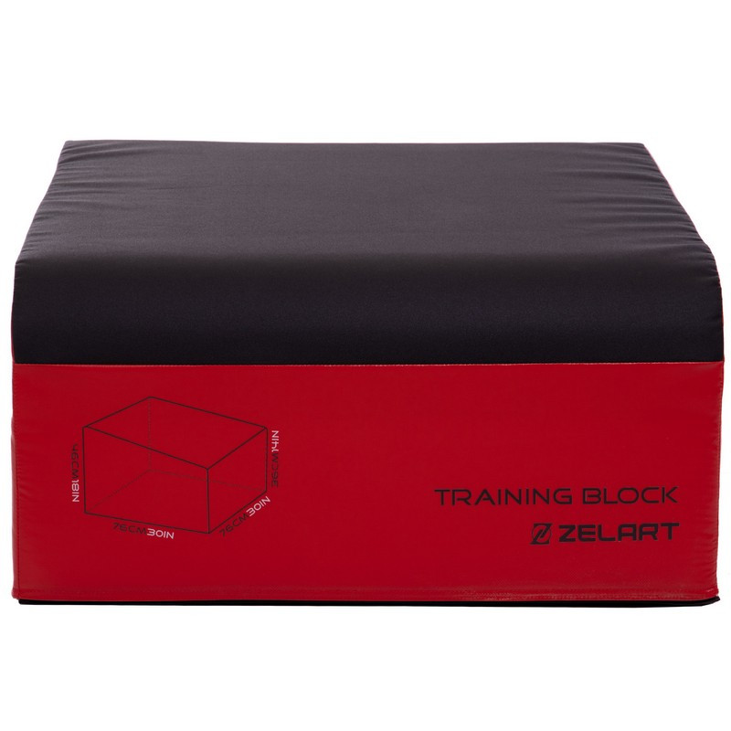 Бокс плиометрический мягкий трапеция Zelart Plyo box FI-3632 1шт 76-76-36/46 см красный-черный - фото 2 - id-p1547510489