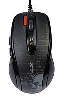 Мышь игровая, V-Track, USB, 3000dpi, A4Tech F5 USB (Mystic Black) - Lux-Comfort
