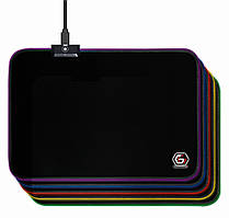 Ігровий килимок зі світлодіодним підсвічуванням 300 x 800 мм геймерський чорний Gembird MP-GAMELED-L - Lux-Comfort