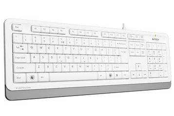 Клавіатура A4tech Fstyler Sleek MMedia Comfort, USB, (US+Ukrainian+Russian), A4Tech FK10 (White) - MiniLavka