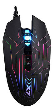 Миша ігрова X7 Oscar Neon Maze Black, Optical 2400 CPI, USB A4Tech X77 (Black) - MiniLavka