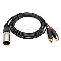 Кабель 2 RCA ( мама ) на XLR 3 Pin в экране ( папа )