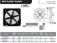 Вентилятор осевой Deltafan 630/R/8-8/40/230