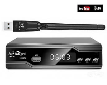 Т2 ресивер c YouTube Sat-Integral 5052 T2 DVB-T2 + Wi-fi адаптер
