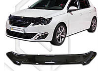 Дефлектор капота (мухобойка) Peugeot 308 2 2013-2019, Vip Tuning, 32-26