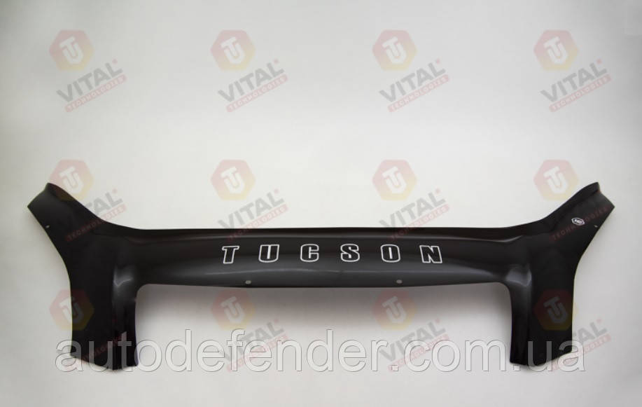 Дефлектор капоту (мухобійка) Hyundai Tucson 2004-2010, AV - Vip Tuning, HYD13