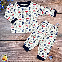 Костюмчик- пижамка для малыша Размеры: 3-6, 6-9, 9-12 месяцев (03003)