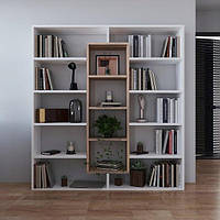 Большой книжный шкаф, стеллаж для книг, стеллаж для игрушек Белый\Сонома СТ-24