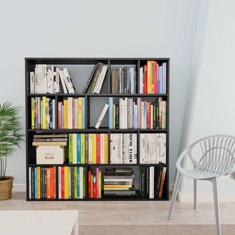 Великий книжковий стелаж, стелаж для будинку, колір Чорний