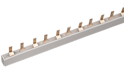 Шина з'єднувальна PIN 1Р 63А довжина 1м IEK, 1-полюсная на 57 модулів ІЕК, 57 штирів ІЕК YNS21-1-063