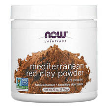 Марокканська червона глина NOW Foods, Solutions "Moroccan Red Clay Powder" у порошку (170 г)