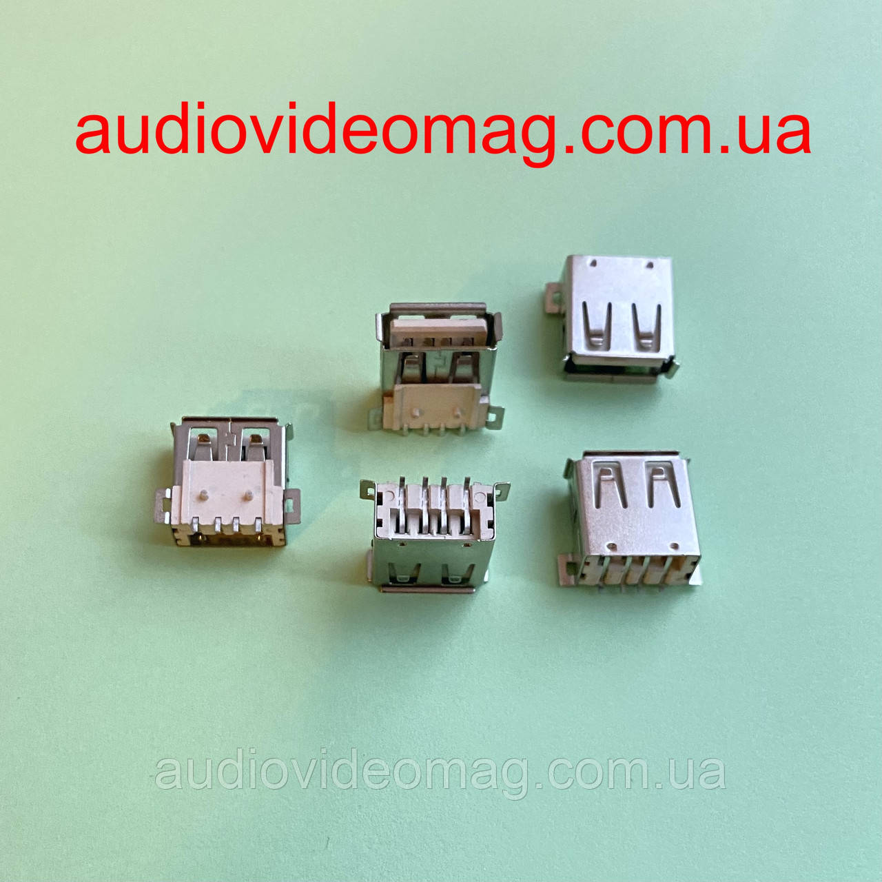 Гніздо USB A тип 3, монтажне, на плату, фото 1