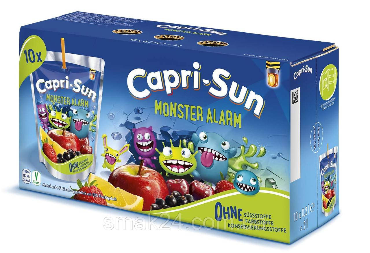 Сік яблуко, вишня, чорна смородина, полуниця Capri-Sun Monster Alarm фруктовий монстр 200 мл Німеччина