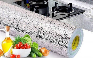 Фольга самоклеюча на кухню для захисту стін та поверхні від жиру вологості та пошкоджень 300х60см Краща ціна