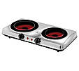 Настільна електрична плита МРМ MKE-20 (1200/800Вт, 2 конфорки, склокераміка, Польща), фото 2