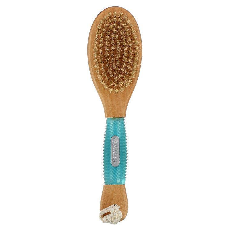 Щітка для сухого масажу Earth Therapeutics "Massage Brush" середньої жорсткості, з натуральною щетиною (1 шт.)
