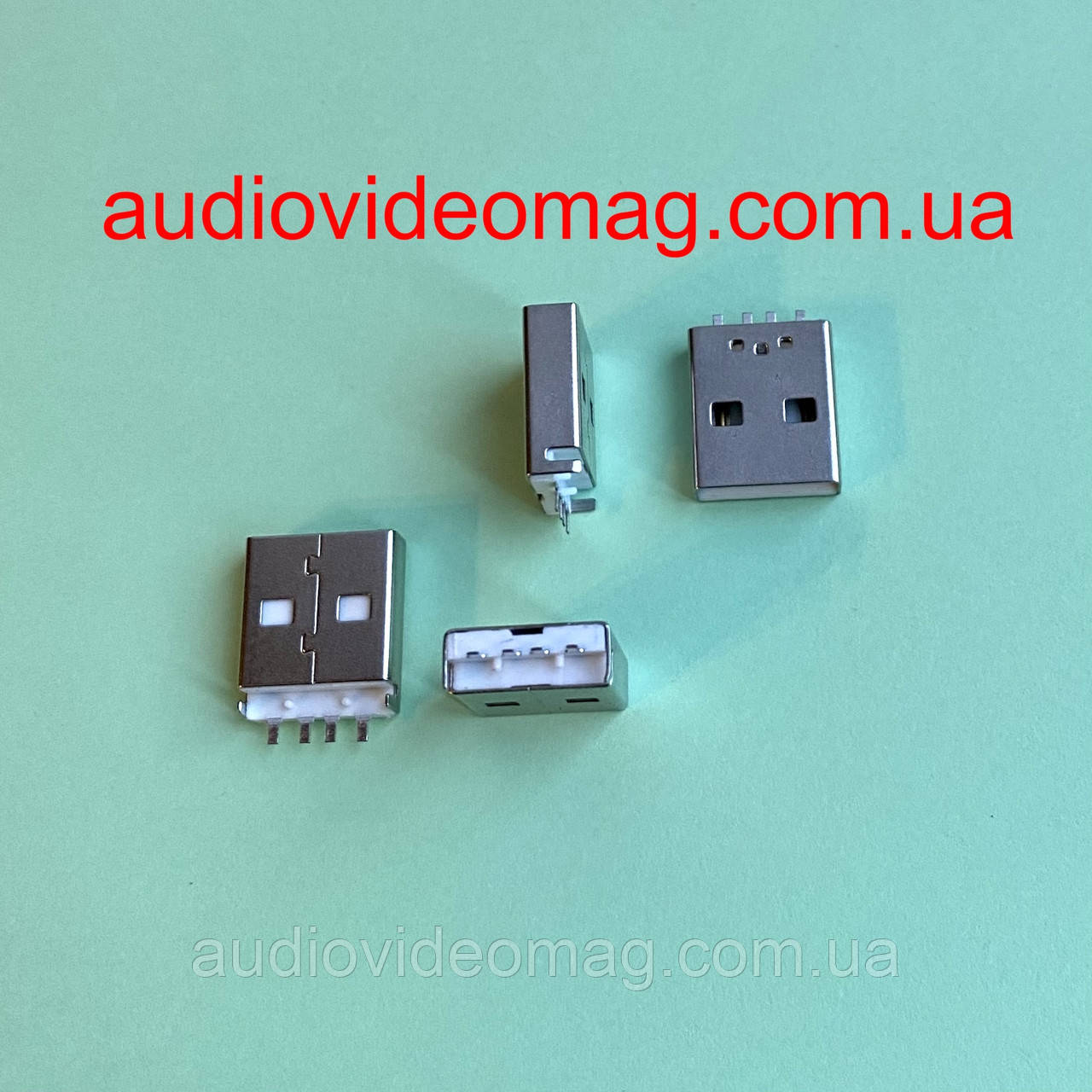 Штекер USB тип 4, монтажний, на плату, фото 1