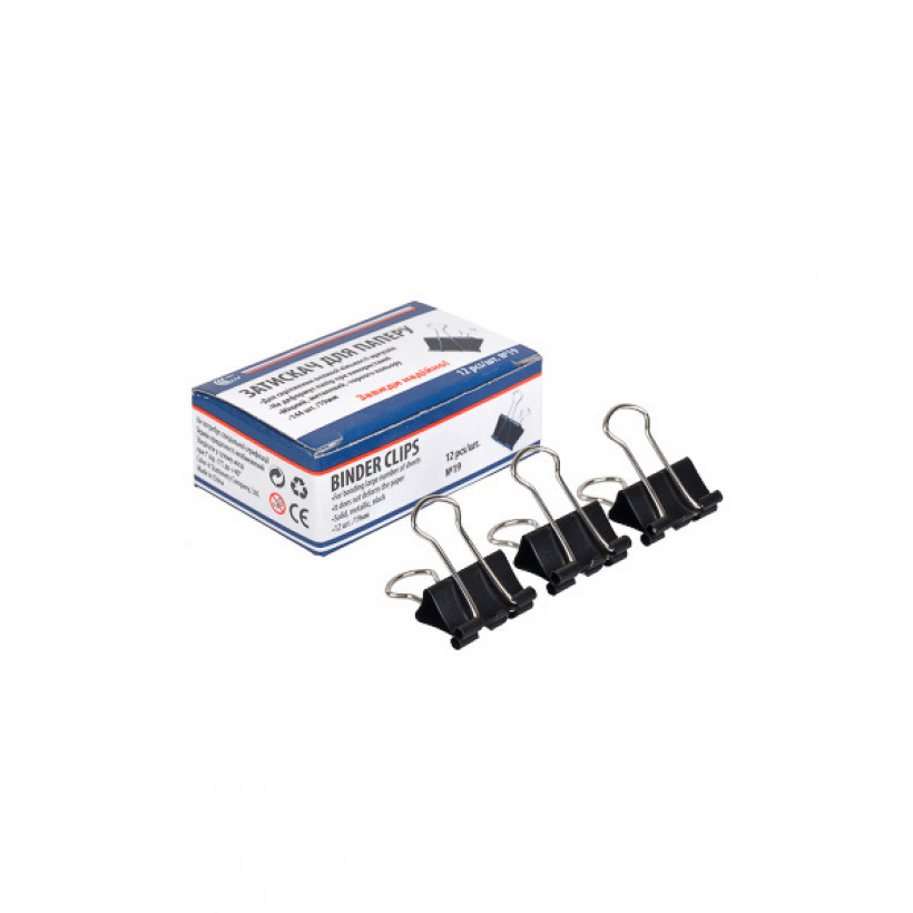 Біндер 19 мм металевий "С" MF0535-19, фото 1