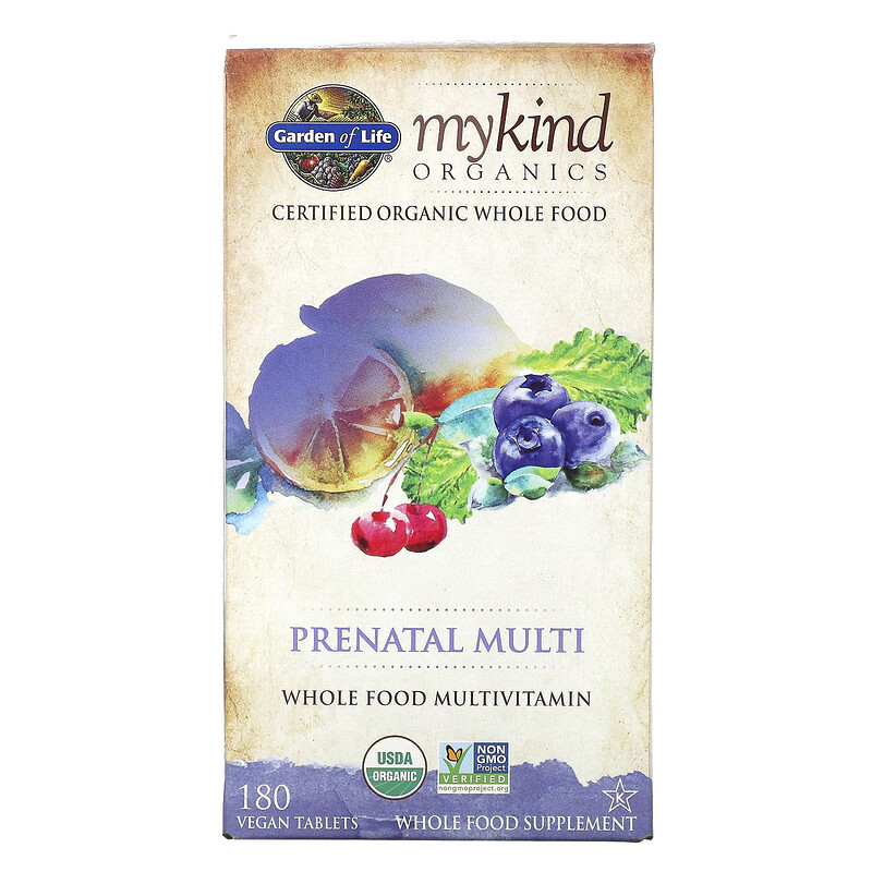 Вітаміни для вагітних Garden of Life, MyKind Organics "Prenatal Multi" (180 таблеток)