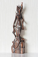 Винтажная резная деревянная скульптура индуистской богини Клунгкунг середины 20-го века