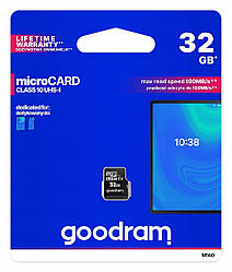 Картка пам'яті Goodram microSDHC UHS-I 32 GB Class10 (M1A0-0320R12)