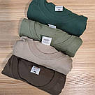 Шоколадна чоловіча Футболка класична Fruit of the loom Valueweight коричнева однотонна, фото 7