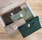 Шоколадна чоловіча Футболка класична Fruit of the loom Valueweight коричнева однотонна, фото 8