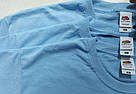Небесно-блакитна чоловіча футболка класична Fruit of the loom Valueweight бавовняна однотонна блакитний, фото 8