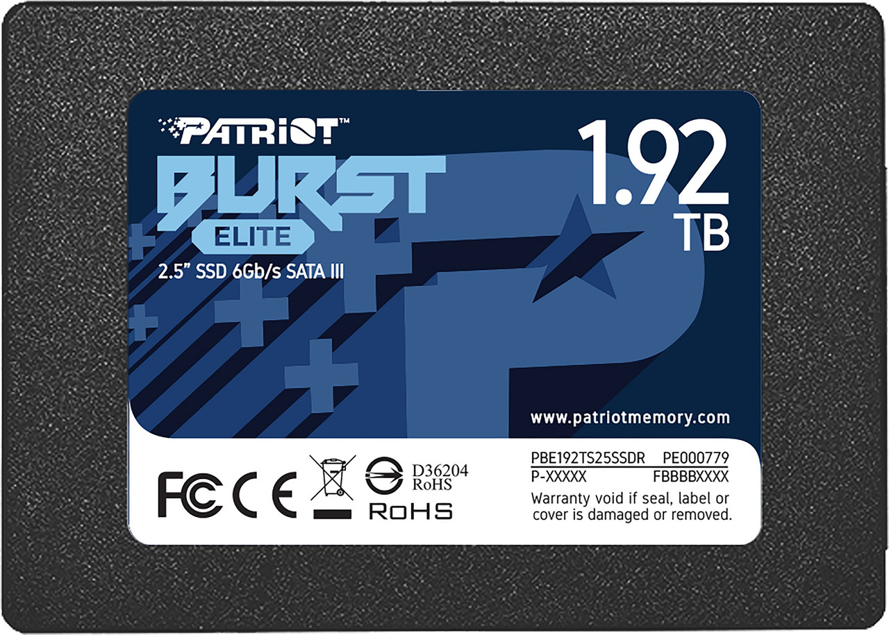Накопичувач SSD 1.92TB Patriot Burst Elite 2.5" SATAIII 3D TLC (PBE192TS25SSDR), фото 1