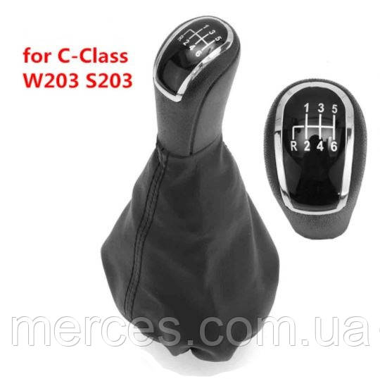 Ручка КПП 6ст. Mercedes C-Class чохол куліса перемикання передач чорна A2032673711, A2032674910