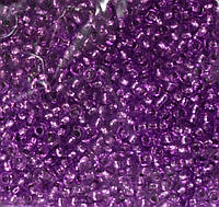 18228 бисер чешский Preciosa фиолетовый кристаллический с блестящей серединкой