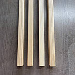 Меблева ручка довга наклдана з дерева ( Фігурна з однієї сторони ) ЯСЕН, фото 2