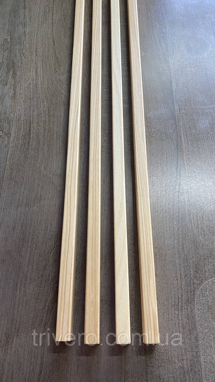 Довгі меблеві дерев'яні ручки планки ( Фігурні з однієї сторони ) ЯСЕН