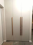 Длинные мебельные деревянные ручки планки ( Фигурные с одной стороны ) ОРЕХ, фото 7