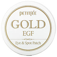 Гідрогелеві патчі для очей Petitfee "Gold & EGF Eye & Spot Patch" омолоджувальні із золотом і EGF (60 шт.)