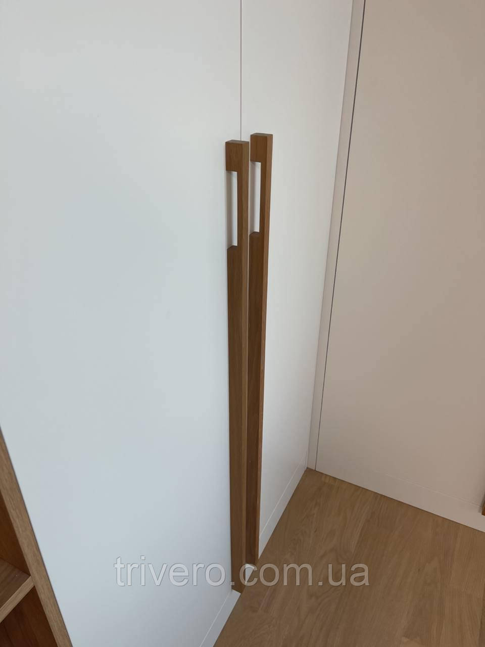 Длинные мебельные деревянные ручки планки ( Скоба ) ДУБ