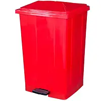 Контейнер для мусора с крышкой прямоугольный 44х41х70.5см/86л из пластика Bora Plastik