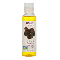 Масло жожоба NOW Foods, Solutions "Jojoba Oil" чистое для кожи и волос (118 мл)