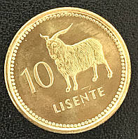 Монета Лесото 10 лисенте 1998 г.