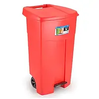 Контейнер для мусора с крышкой прямоугольный 58х50х94см/125л из пластика Bora Plastik