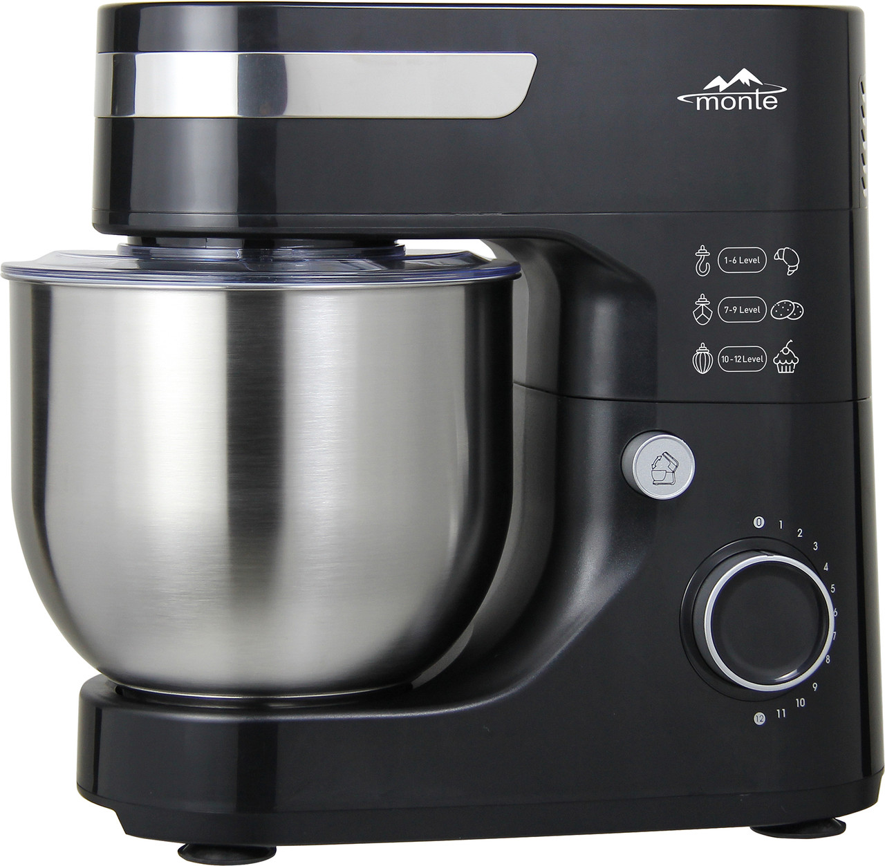 Міксер планетарний з чашею Monte MT-2508, 2000 Вт, тістоміс для замісу тіста і збивання кремів