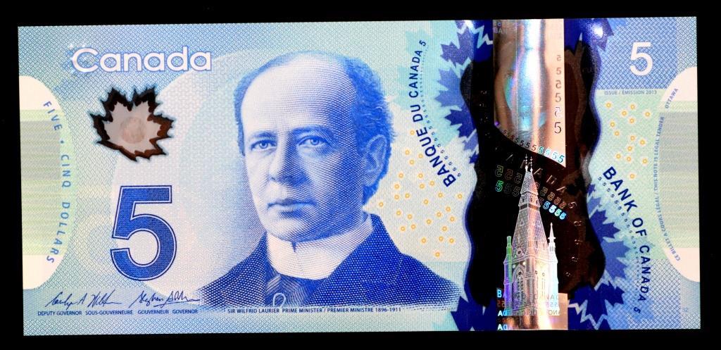 Банкнота Канади 5 доларів 2013 р. UNC, фото 1