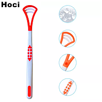 Щітка скребок для язика Hoci WE23 Червона. Очищувач язика . Догляд за язиком