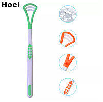 Щітка скребок для язика Hoci WE23 Зелена. Очищувач язика . Догляд за язиком