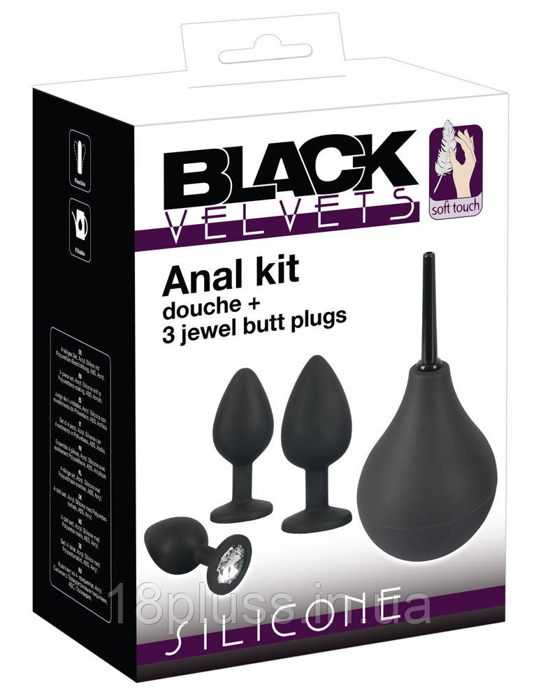 Набір анальних пробок Black Velvets Anal Kit, фото 1