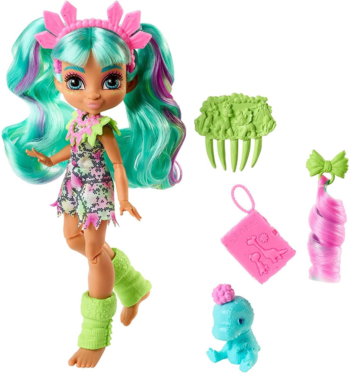 Кукла Пещерный клуб Роккель и питомец Тедди-Рекс, Cave Club Rockelle,Mattel Оригинал из США
