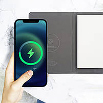 Ультратонкий Блокнот power bank з бездротовою зарядкою Lightweight Notebook., фото 4