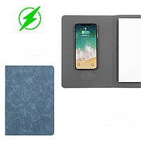 Ультратонкий Блокнот power bank з бездротовою зарядкою Lightweight  Notebook., фото 4